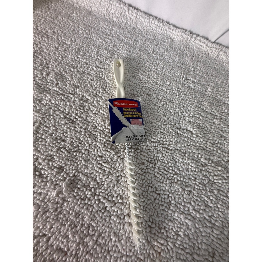 VTG Rubbermaid Tube‎ Brush White Nylon Bristle Cleaning Tool NWT